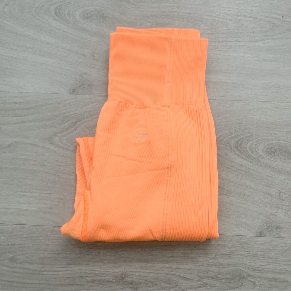 gymshark | orange ultra seamless leggings